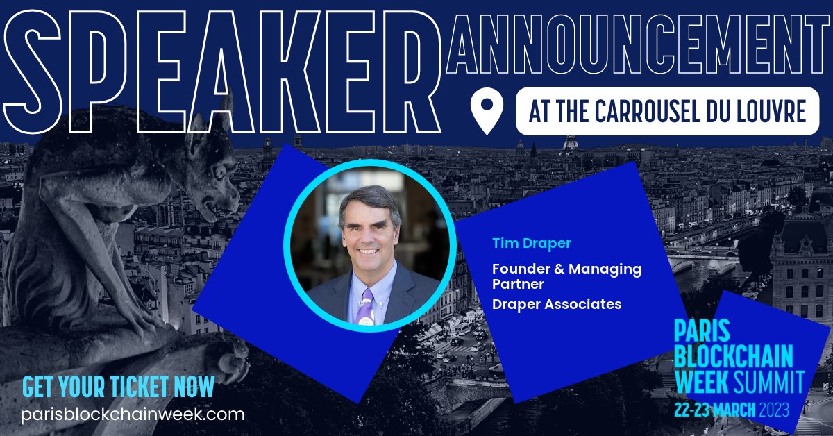 🗣️🎙️TIM DRAPER IS A #PBW2023’S SPEAKER

<a href="/TimDraper/">Tim Draper</a>:Founder of , <a href="/DFJvc/">dfj</a>  @drapervc, <a href="/draper_u/">Draper University</a>

A leading spokesperson for Bitcoin, Blockchain, ICOs and cryptocurrencies who invested in 50+ crypto companies!

Meet him at #PBW2023:

🎟️bit.ly/PBW_ln

#Investors at #PBW2023