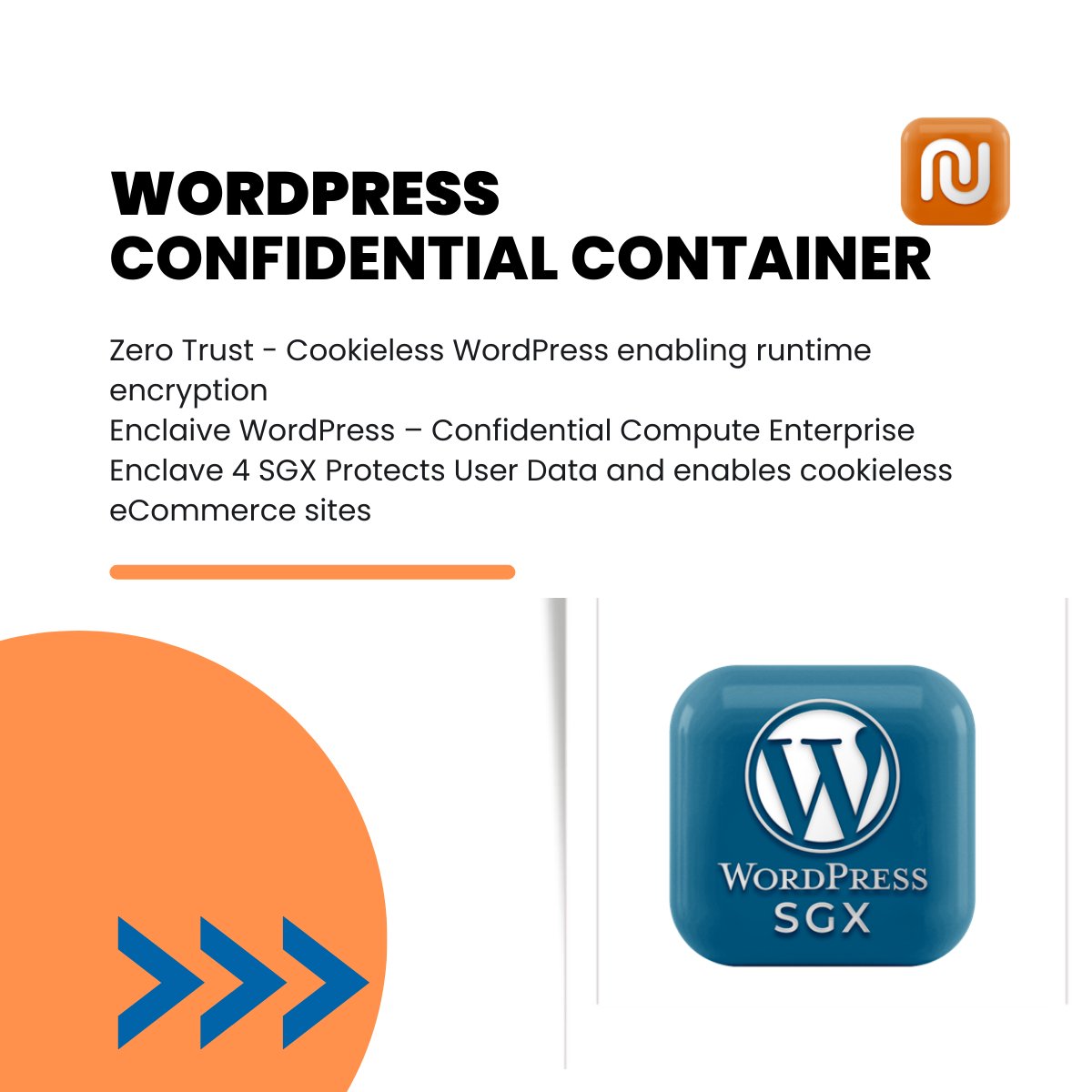 enclaive_io's tweet image. Do you want to make your WordPress page become fully confidential as well? Find us on the Azure Marketplace and try it for yourself!

azuremarketplace.microsoft.com/en-us/marketpl…

#datainuse #confidentialcomputing