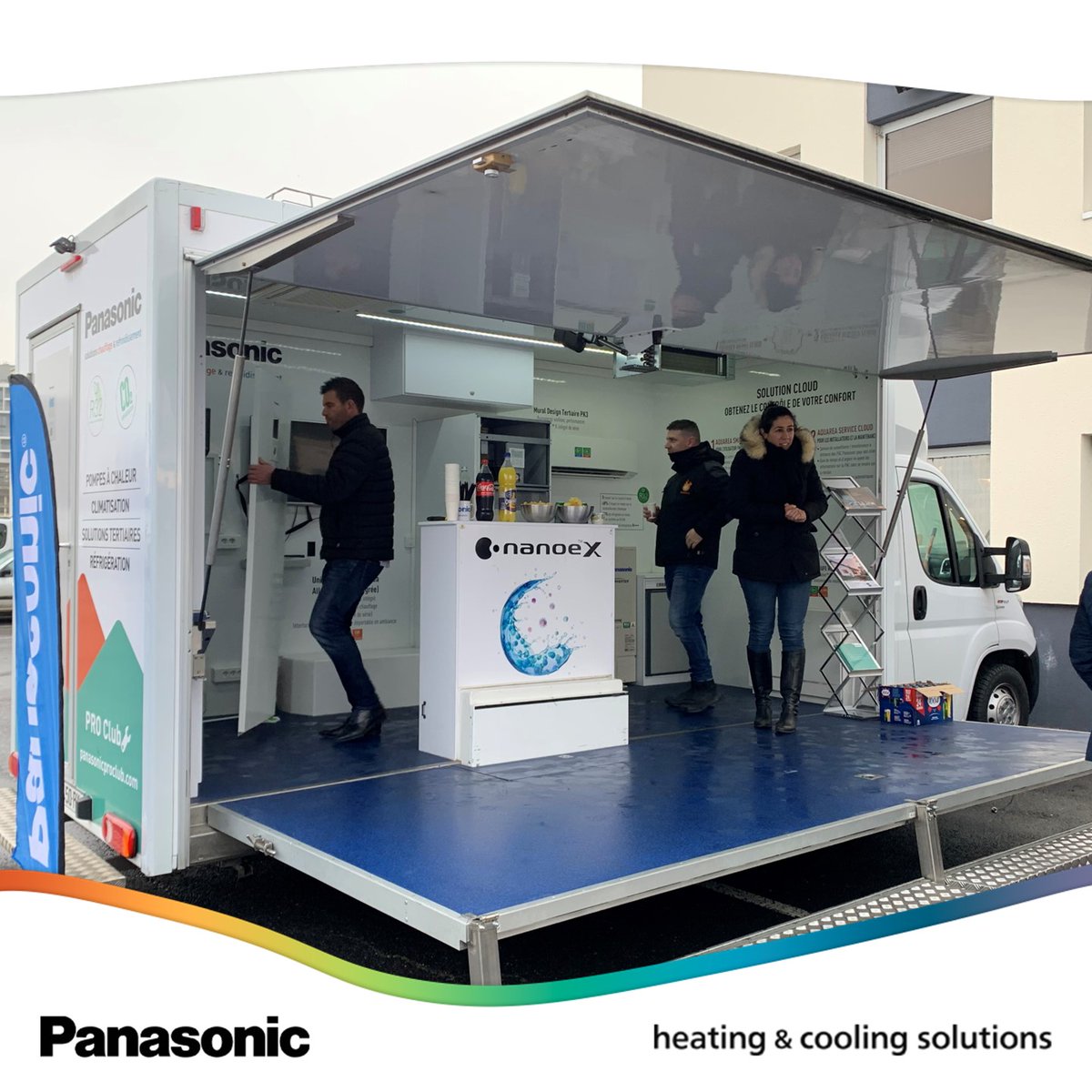 PanasonicHC_Fr's tweet photo. Le camion de démonstration Panasonic repart sur les routes ! Venez découvrir nos nouveautés #Etherea Graphite, cassette 60x60, technologie nanoe™X .
#Panasonic #Installateurs #Clients #PAC #Climatisation #Tertiaire #Aquarea #R32 #R290 #Nouveau #PanasonicPROClub https://t.co/hxjRC61I6J