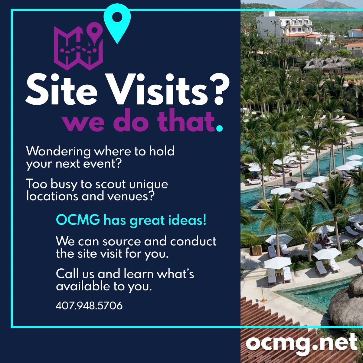 OCMGEvents's tweet photo. Site Visits? We do that. Call 407-948-5706 or visit https://t.co/fK8O2mRppp

#sitevisits #corporatemeetings #advisoryboardmeetings #corporatemeetingspace #ocmg #ocmgevents #destinationmeetingplanner #meetingplanner #eventprof #eventprofs #meetingprofs #meetingprof https://t.co/b1xFHSk7O9