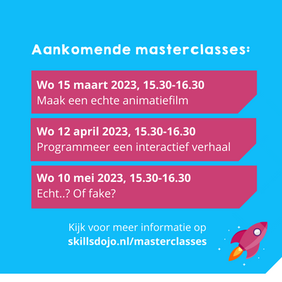 Gisteren vond onze eerste masterclass leesbevordering plaats. Kon je er niet bij zijn? Op Skillsdojo+ kan je vanaf vrijdagmiddag de masterclass terugkijken. Vraag een gratis demo account aan op bit.ly/3RTr2sA en krijg toegang. Tot de volgende masterclass op 15 maart! 🚀