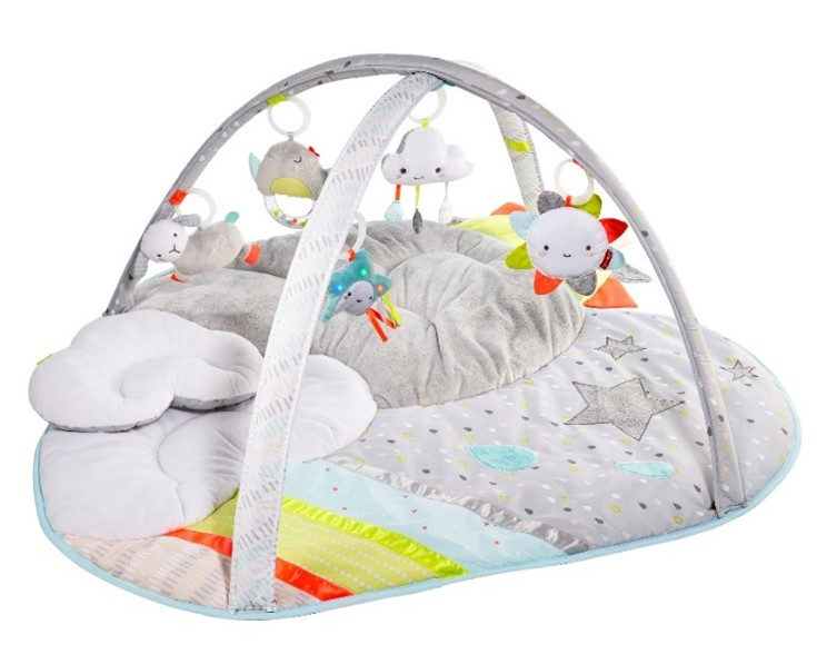 skiphop's tweet image. Skip Hop is issuing a voluntary recall of the Skip Hop Silver Lining Cloud Activity Gym. Only the raindrops on the cloud toy are involved in this recall. Click here for more information: skiphoprecall.com.