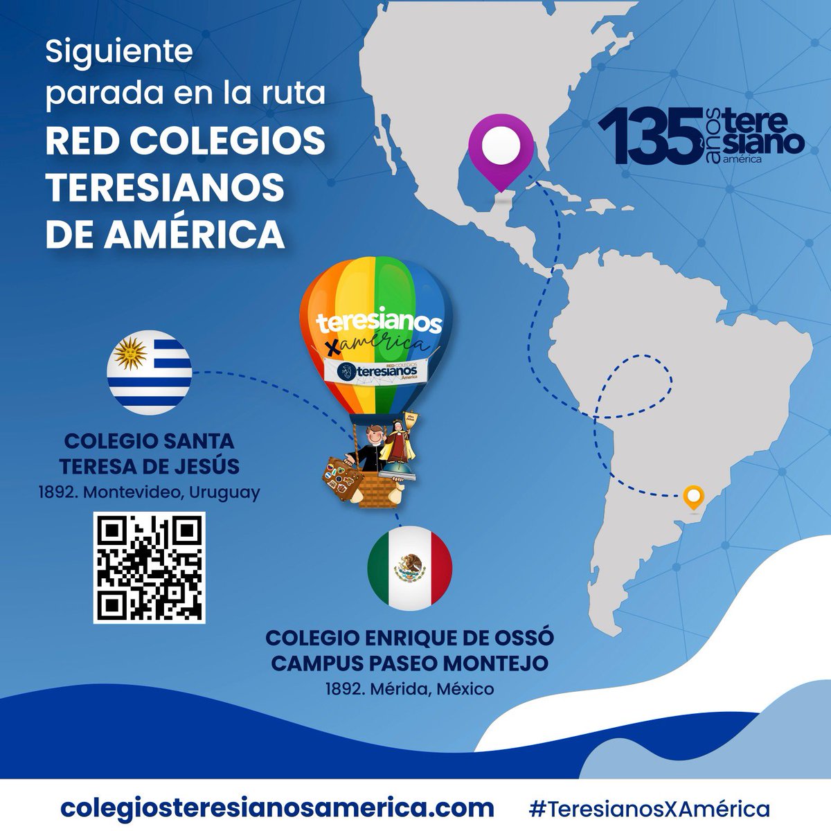 Agradecemos la riqueza y el compartir del Colegio Santa Teresa de Uruguay. Y ahora juntos  viajamos hacia  México, y esta vez nuestra parada es en Mérida, Yucatán. Sumáte al viaje y conoce nuestro próximo colegio.