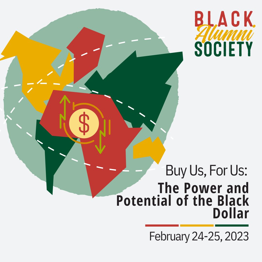 Save the date! 🗓️ The <a href="/UMBlackAlumni/">UM BAS</a> Society reunion is on Feb. 24 at 11 am. 🙌 Register for free and join us virtually or in person for “Buy Us, For Us: The Power and Potential of the Black Dollar." 👉 bit.ly/3DyQCwO
