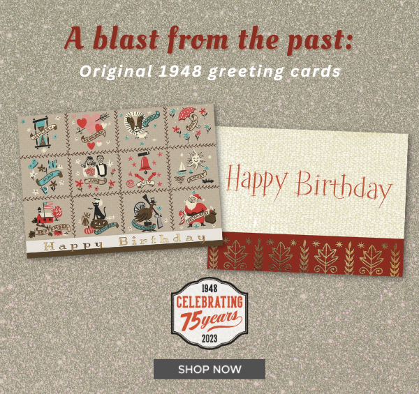 postycards's tweet photo. In celebration of our 75th anniversary, we brought back original 1948 greeting cards designed and illustrated by founder Carl "Posty" Postlethwaite: https://t.co/rMc8sZm8s9

#biglittlethings #sayitwithacard #businessconnections #remembertheirbirthday https://t.co/7vt3j0axKC