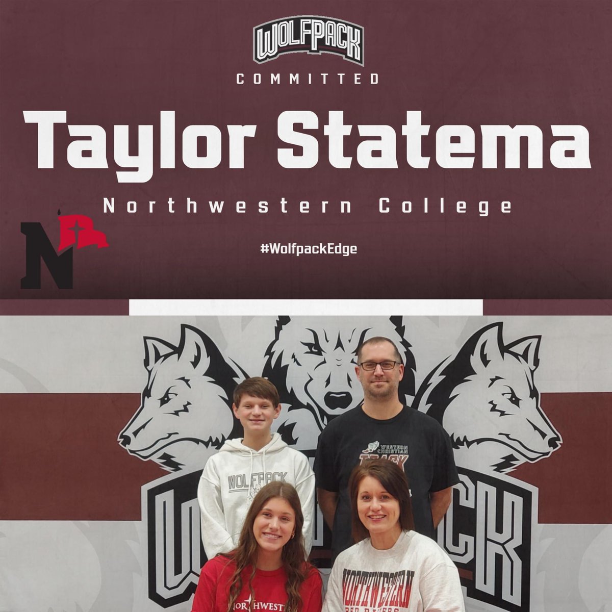 Congrats <a href="/taylorstatema/">Taylor statema</a> on your commitment to run track at NW! 
#multisportathlete