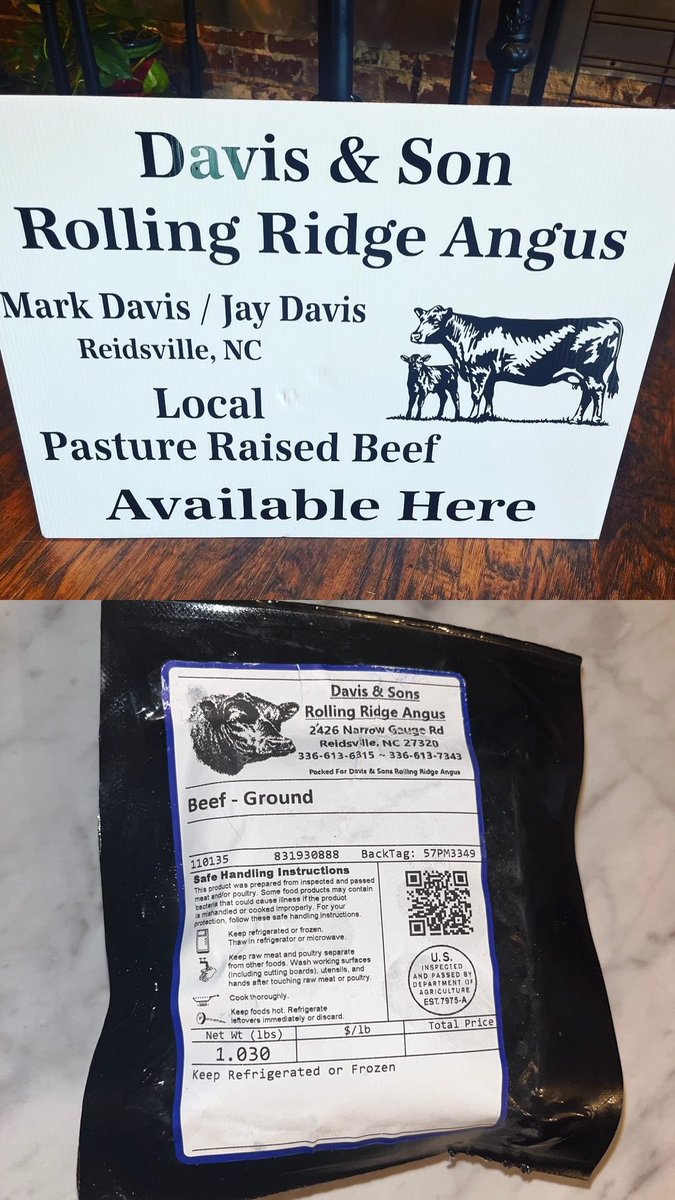 ASmidgenOf's tweet photo. We now carry local (Reidsville, NC) pasture raised angus beef from Davis & Son!
.
.
.
126 Lewis Street Gibsonville NC - Store Hours: Wed-Fri 11am-6pm Sat 10am-2pm #Smidgen #ASmidgenOf #Spices #Blends #Cooking #Grilling #Rubs #GibsonvilleNC #pastureraisedbeef #SupportLocal https://t.co/ZKRhoyjUzm