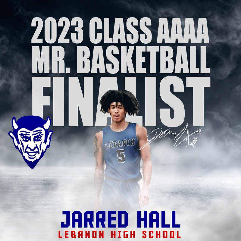 Congratulations to Jarred Hall for being named one of the three finalists for TSSAA Class AAAA Mr. Basketball! Jarred is the first player in Blue Devil history to be named a Mr. Basketball finalist!