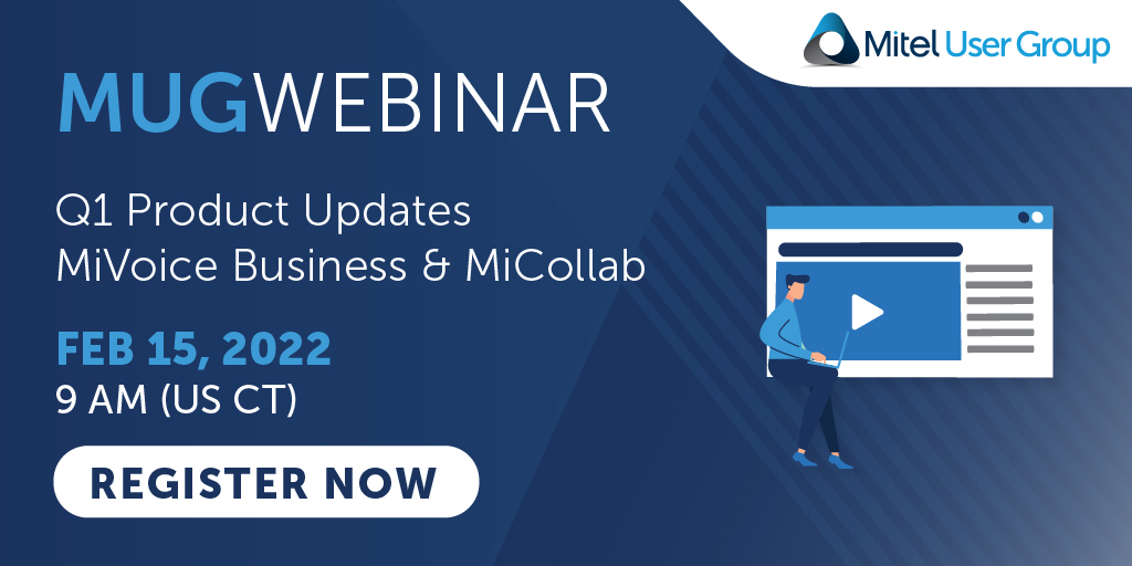 mitelusergroup's tweet photo. Join us for our upcoming webinar next week as we hear what’s new in @Mitel's product updates for MiVoice Business and MiCollab.

Register today to make sure you don't miss out on this insider info! https://t.co/PwykdDSh9M https://t.co/Bjlm4Amy3a