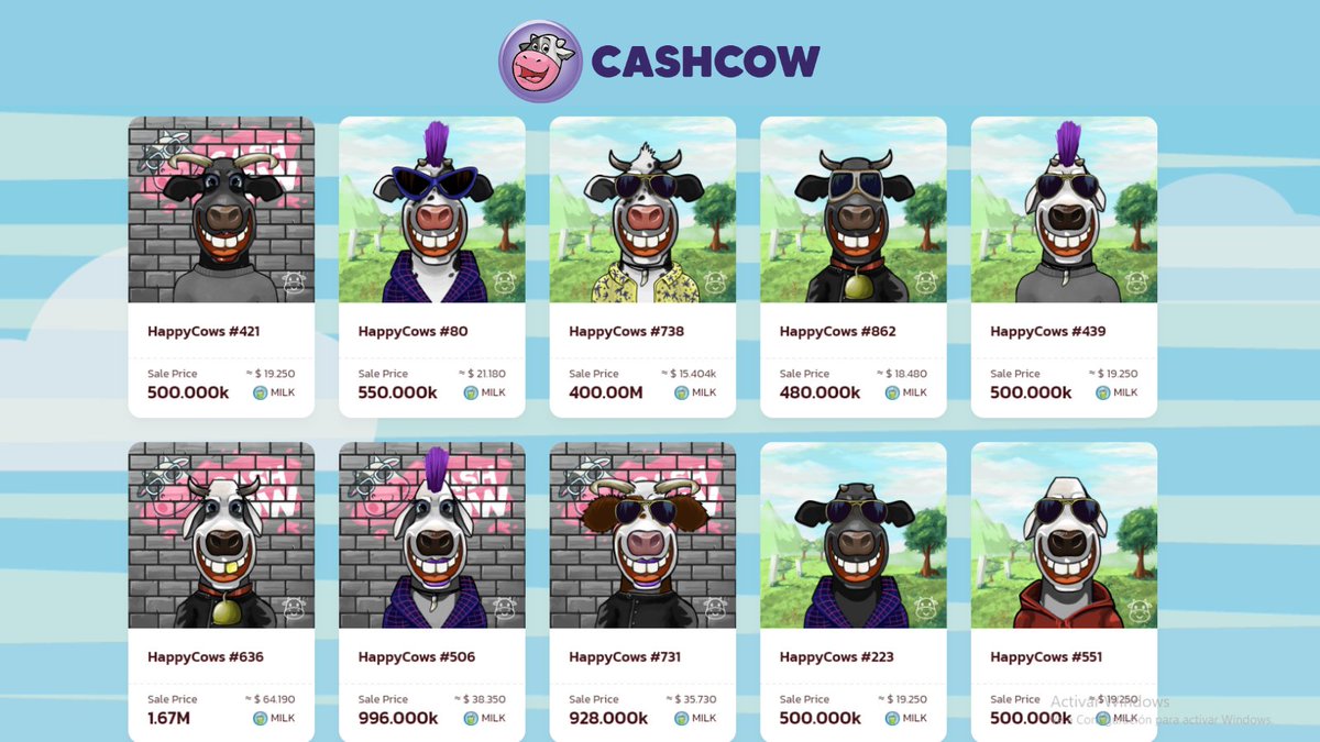cryptoworld_jp's tweet photo. @CashCowProtocol マーケットプレイスではこれらのHappyCows NFT🐮が現在入手可能です🛒

https://t.co/hyJs2V0Z1l 🔗

#BSCNews #Binance #NFTCommunity #Bitcoin #CryptoCurrency #CryptoNews #BNBChain #CashCowFamily #BSC $COW https://t.co/1EuMSerWuB