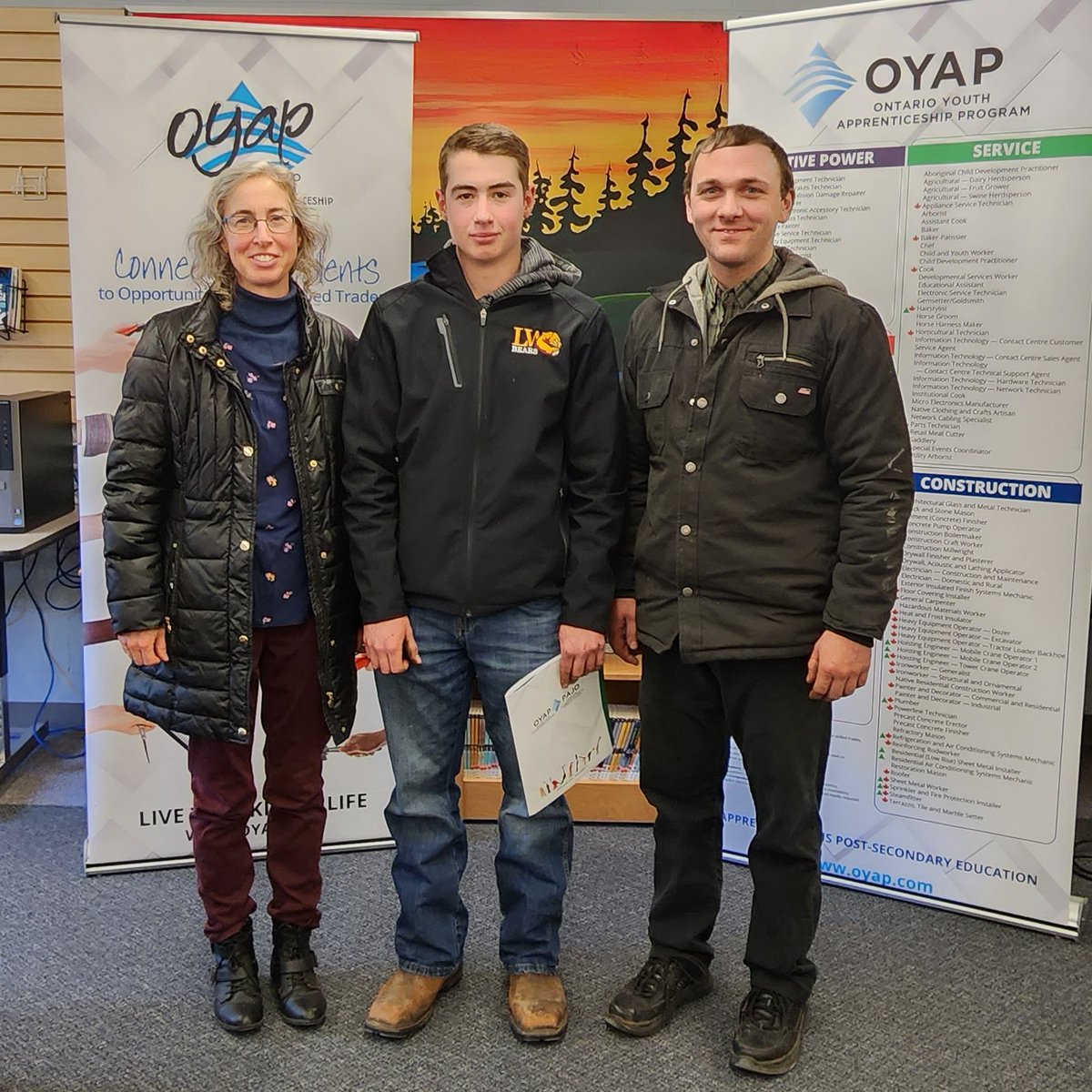 RRDSB_OYAP's tweet photo. Congratulations to Greg, our newest #truckandcoachtechnician getting his start through #OYAP at #RRDSB! And thanks to Edwin at Running Repair - it's #coopemployers like you that make it happen for high school students! @rainyriverdsb #skilledtradesmatter #mlitsd https://t.co/ydjWctpqBo