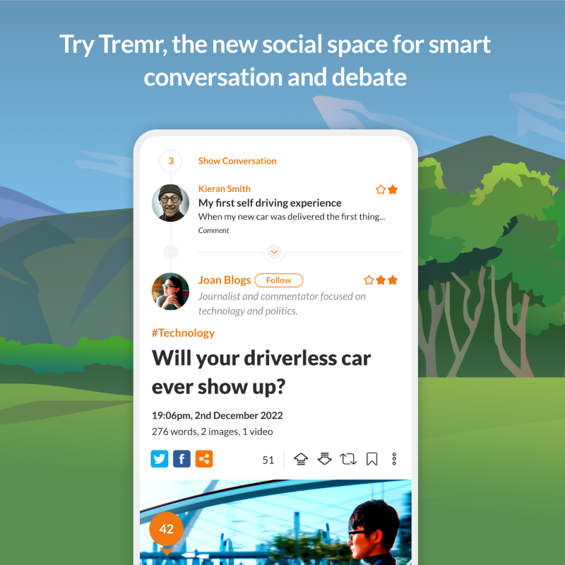 tremr_app's tweet photo. Tremr is the new social space for smart conversation and debate. Get your beta invite now.