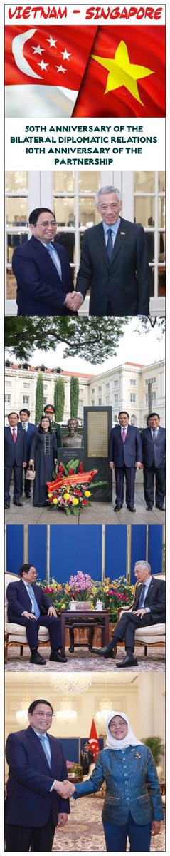 On Feb 9, 2023 official welcome ceremony held for #PMPhamMinhChinh in Singapore by #PMLeeHsienLoong.
The 50th founding anniversary of diplomatic relations and 10 years of their strategic partnership between #Vietnam-#Singapore.