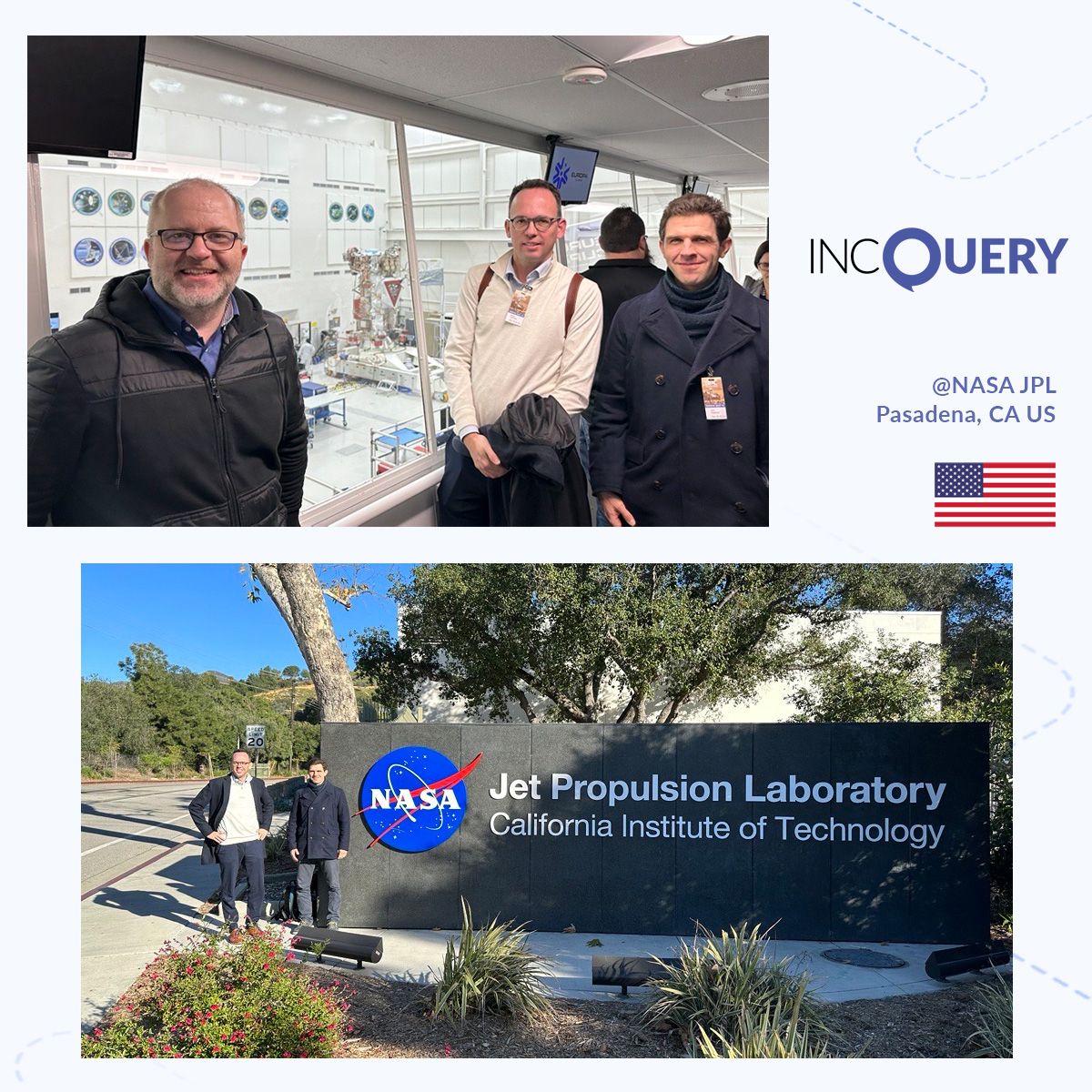 IncQueryLabs's tweet photo. Last week our colleagues visited 🚀NASA Jet Propulsion Laboratory to discuss the details of further collaborations btw @NASAJPL, #IncQuey and the wider #OpenMBEE community. 👉Read the summary of our inspiring project about IncQuery Suite at #NASAJPL: https://t.co/AGX1UxSz3G https://t.co/f5zcYPczs4