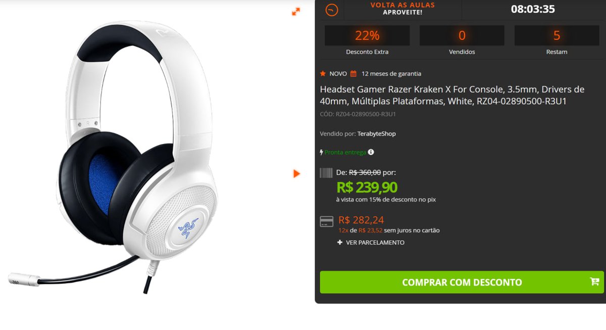 GUIGA GAMES on Twitter "HEADSET RAZER KRAKEN X DRIVERS 40MM R 239