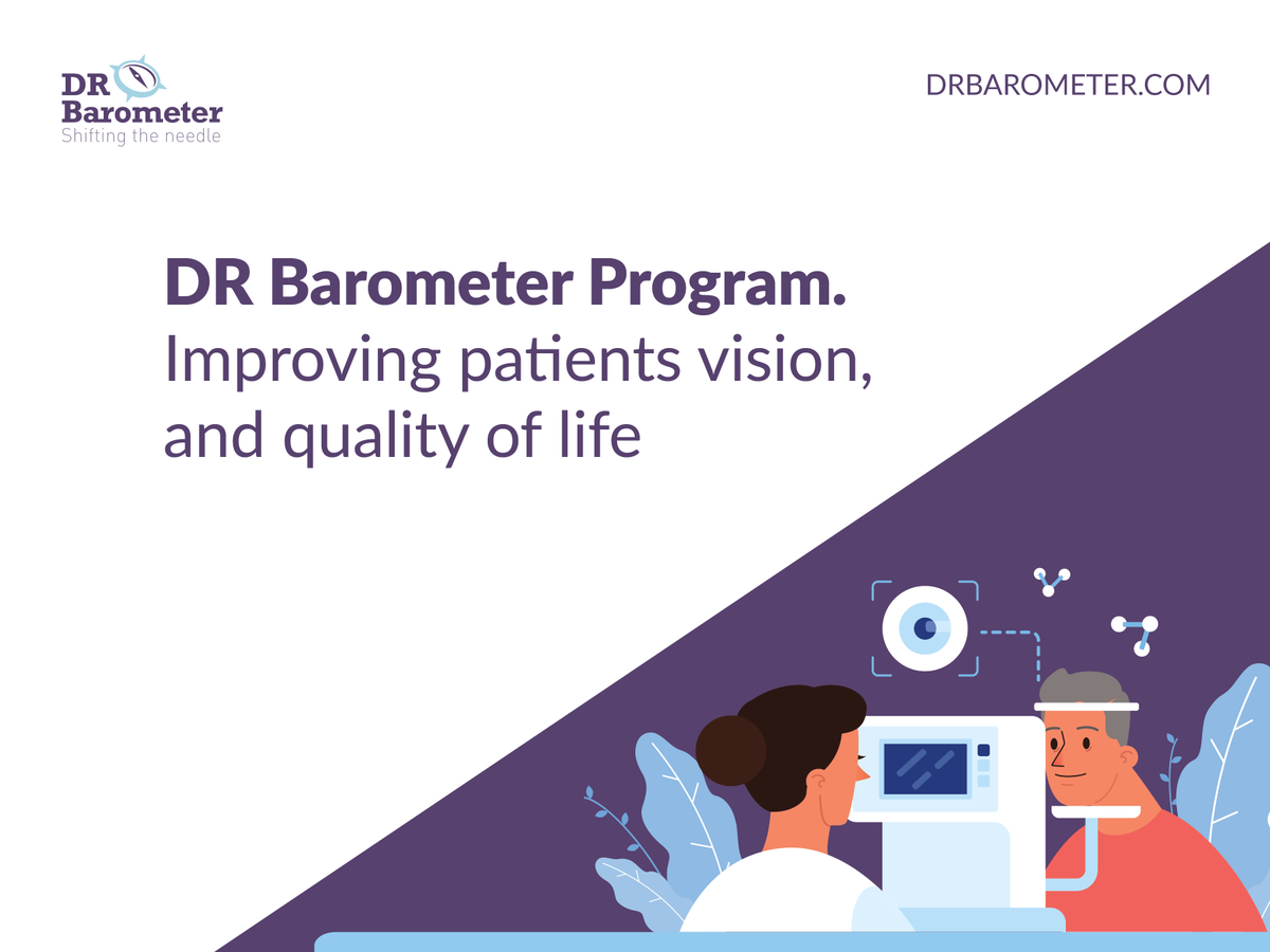 DRBarometer's tweet photo. A renewed vision will guide the future of the DR Barometer Program and address the current barriers which prevent patients from accessing care that improves their vision and, most importantly, quality of life. 

To learn more, visit the DR journal:
https://t.co/9GikxjrCVz https://t.co/vR32jNiUKe