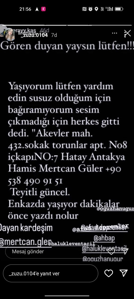 Lütfen duyuralım buraya henüz yardım gitmemiş galiba yaşıyor olabilir geç olmadan lutfen.
 <a href="/OguzhanUgur/">Oğuzhan Uğur</a> <a href="/AFADBaskanlik/">AFAD</a> <a href="/haluklevent/">Haluk Levent ( Ahbap Ekibi )</a> <a href="/ahbap_istanbul/">Ahbap İstanbul</a> <a href="/DepremDairesi/">AFAD Deprem</a> <a href="/CMYLMZ/">Cem Yılmaz</a>
