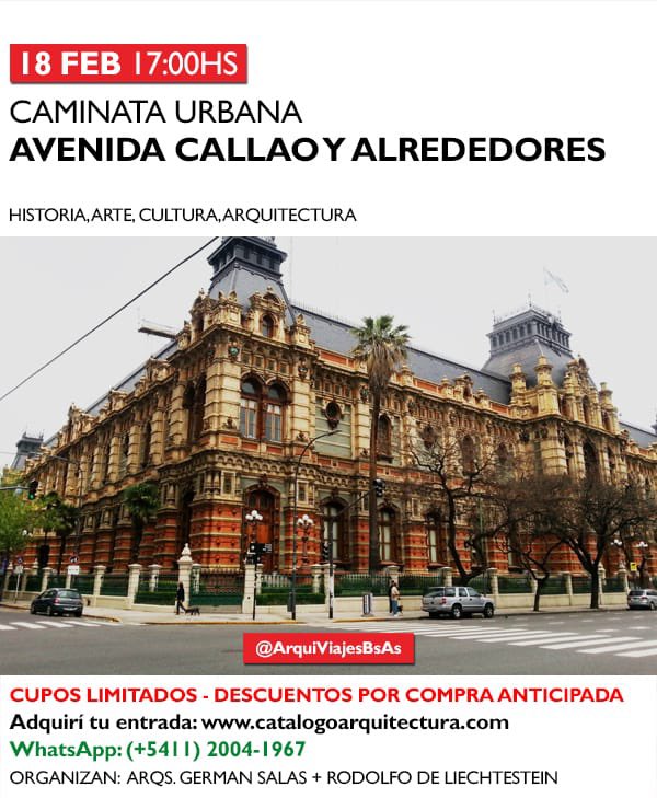 ArquiViajesBsAs's tweet photo. Te invitamos a participar de nuestras CAMINATAS URBANAS @ArquiViajesBsAs por Buenos Aires y de nuestras CLASES ONLINE sobre Historia de la Arquitectura  

Más info en https://t.co/G63tVtKrBx https://t.co/rCcBHAsufr