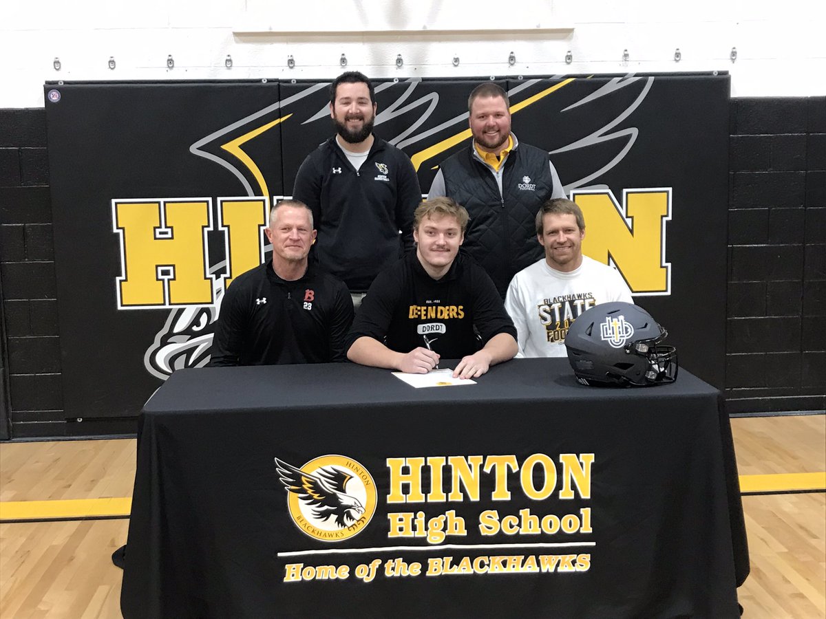Congratulations <a href="/DivisGarrett/">Garrett Divis</a> on signing with <a href="/DordtFB/">Dordt Football</a> today! Proud of you and excited to see you in black and gold for four more years!