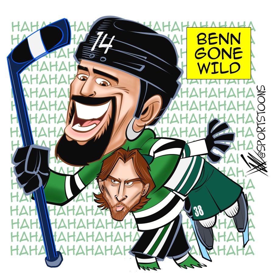 sportstoons's tweet image. Benn Gone Wild #TexasHockey #hartman #benn #Wild #NHL