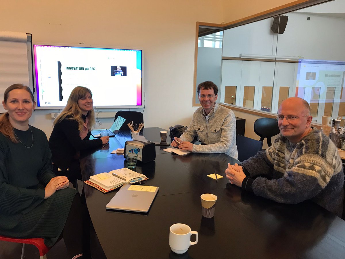 Talking with our colleagues from Ørestad Gymnasium in Copenhagen about innovation in education.