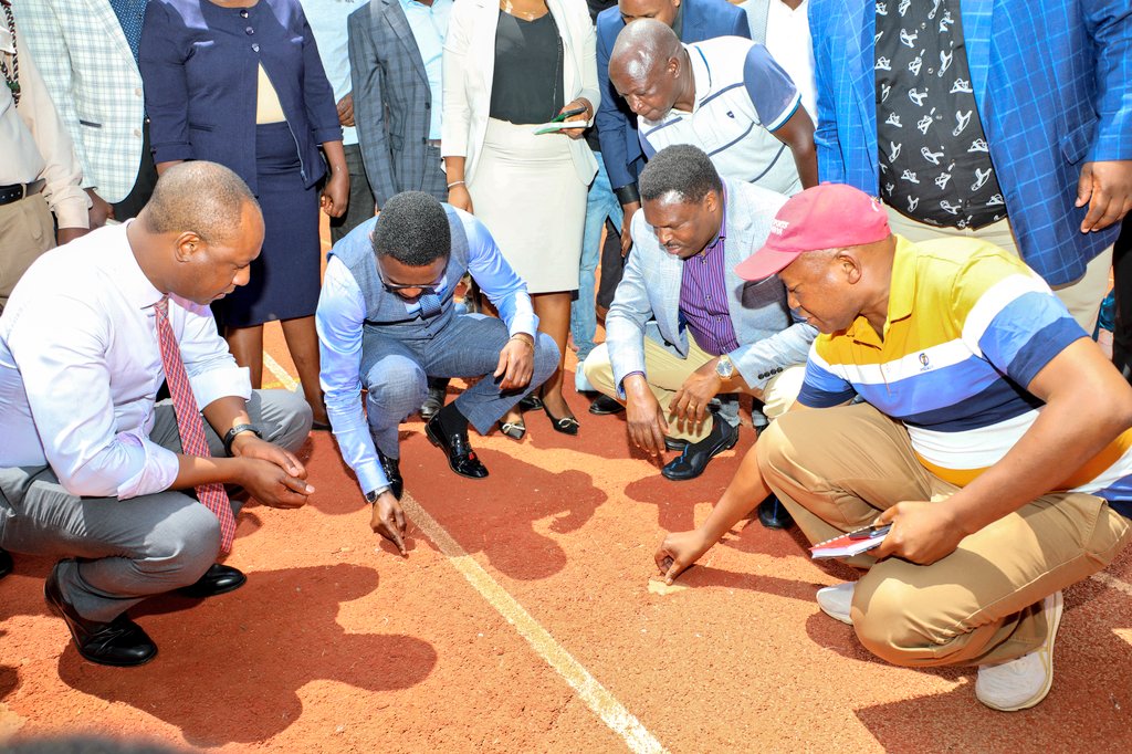 CS <a href="/AbabuNamwamba/">Amb Hon Ababu-Namwamba, EGH🇰🇪</a> today made an inspection tour of the Kirubia stadium in Chuka, Tharaka Nithi County as well as the Embu Moi Stadium and the Njukiiri grounds in Embu County. He was accompanied by Tharaka Nithi County Governor H.E Muthomi Njuki and PS Sports <a href="/jmueke/">Hon. Jonathan Mueke, CBS</a>.
