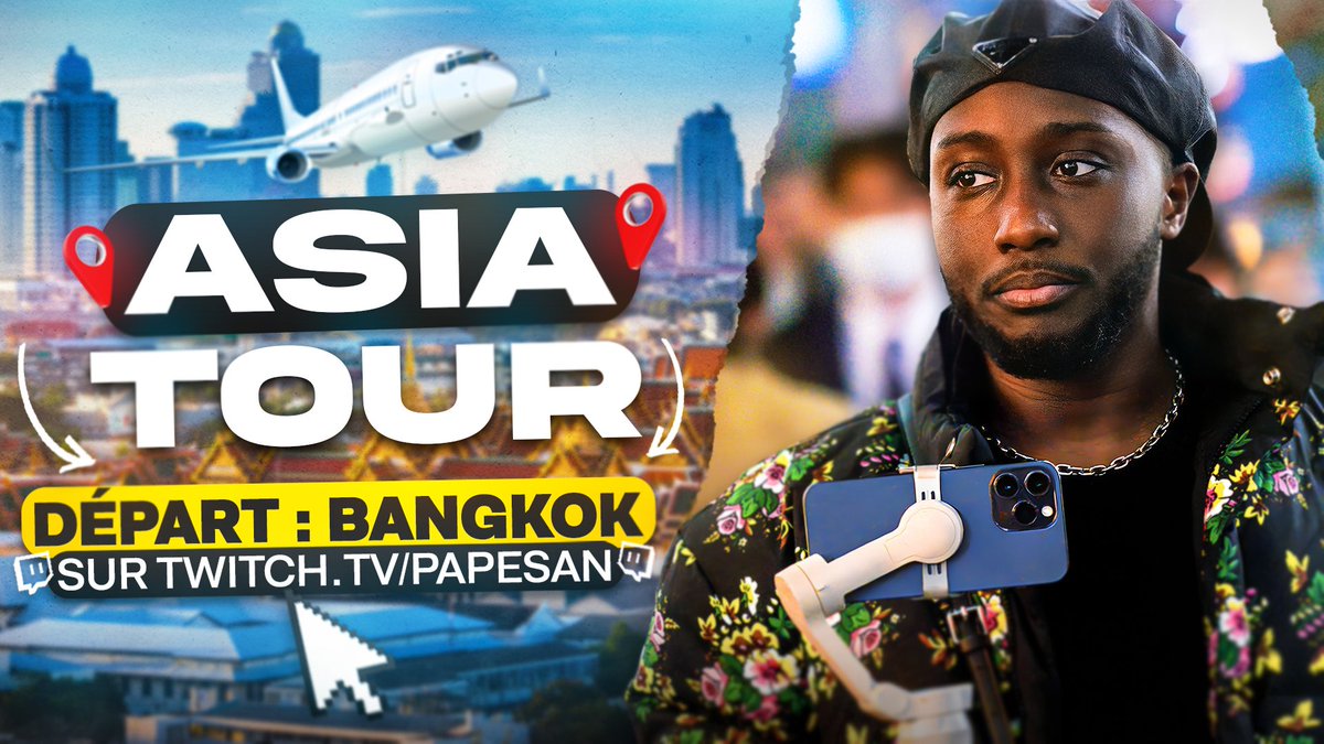 J’ANNONCE OFFICIELLEMENT MON TOUR D’ASIE IRL
Je vais être en vadrouille pendant un mois mini en Thaïlande, Malaisie, Vietnam et d’autres surprises !🔥
Rendez-vous dès dimanche à 9h avec la première destination: BANGKOK ! 🇹🇭🇹🇭
Le content va être INSANE on va MANGER 🔥