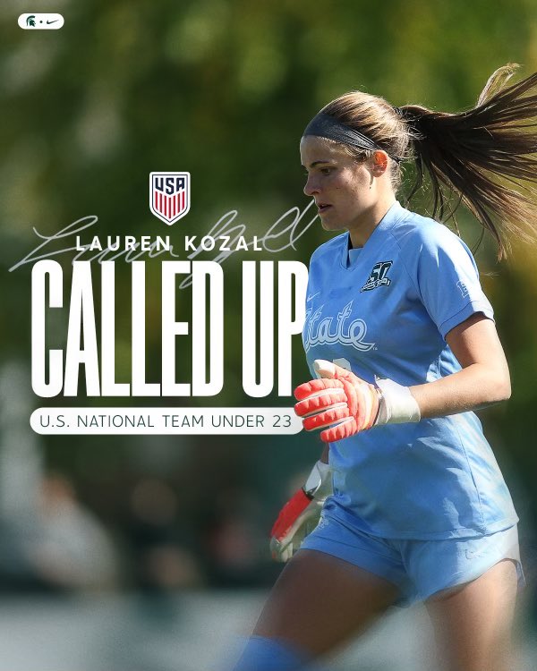 MSU_wsoccer's tweet photo. She got the call! 🇺🇸🇺🇸🇺🇸

Massive congrats to @laurenkozal for a well deserved opportunity with US Soccer! #Parisbound ✈️ https://t.co/nv6UsegJwb