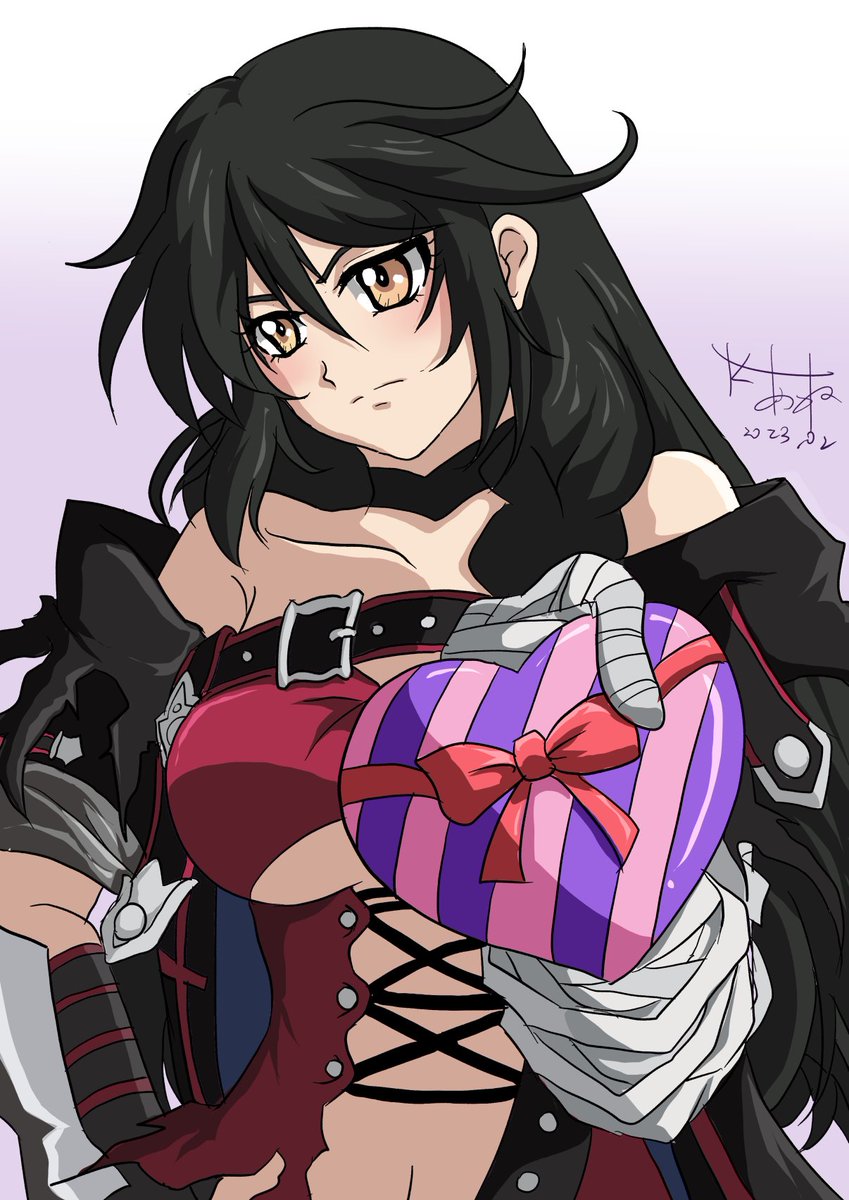 #テイルズ版深夜の真剣お絵描き60分一本勝
#ベルベット　お題：バレンタインデー