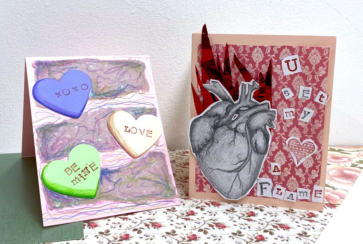 Join us for a morning of card-making on Sunday, Feb. 12, 10-11:30am! Use collage, ribbons, and mixed media to make one-of-a kind Valentine’s Day cards  to share with friends and loved ones next week 💝

Great for kids, youth, family, and friends! Sign up: buttonfactoryarts.ca/store/Valentin…