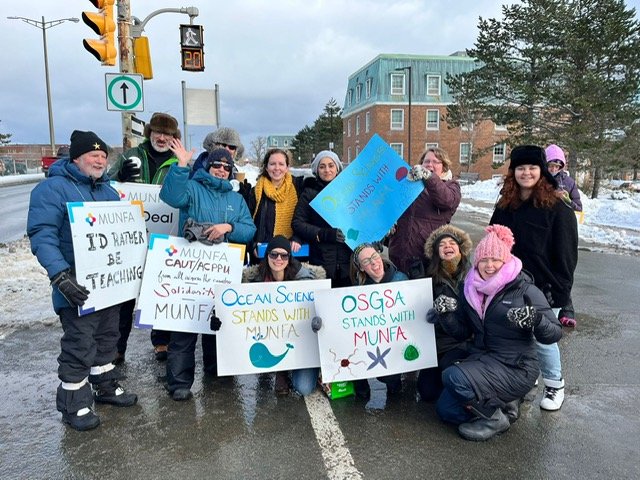 The OSGSA supports <a href="/MUNFaculty/">MUNFA</a> and their right to strike. We hope a fair deal with be reached soon.

We are proud that several students from our department joined the picket line today!
