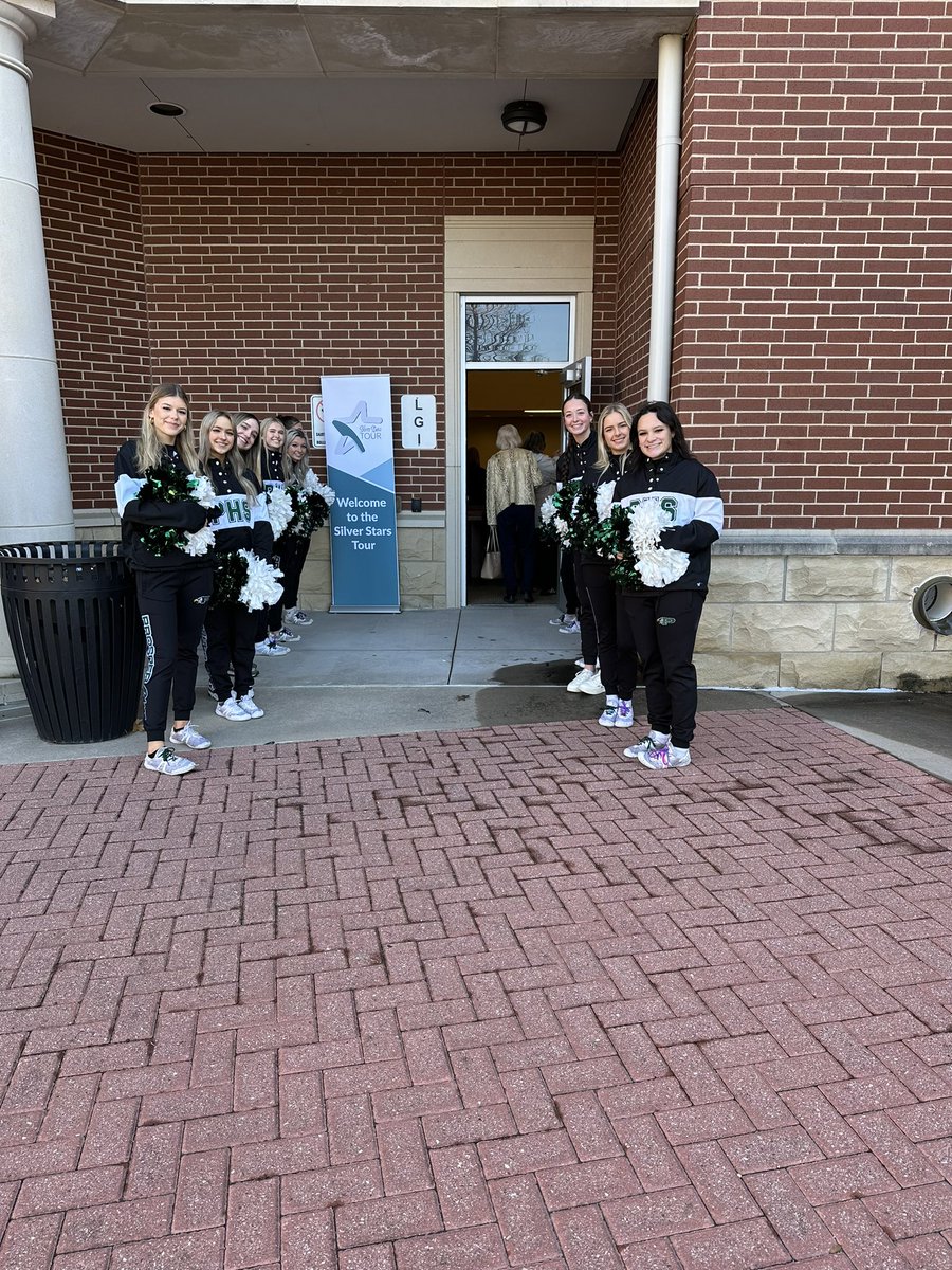 Hferguson28's tweet photo. Thank you @ProsperHS for showing off during our Silver Stars Tour today.  Our visitors were blown away by your many talents. @ProsperISD @PhsTalonettes @PHS_TheNest @lutecroy @UTexas35 #ProsperProud #ProsperLove https://t.co/al6lMqYhub