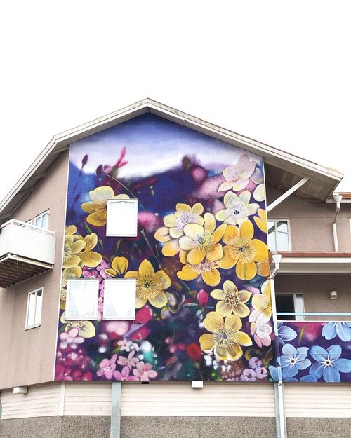 aDisenoMX's tweet image. Murales florales realizados por la artista Louise Jones.
#design #diseño #muralism #streetart