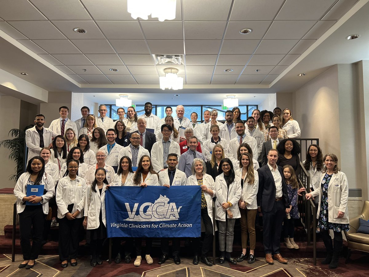Great to have this group of <a href="/VA_Clinicians/">Virginia Clinicians for Climate Action</a> advocating for climate policies to protect the health of Virginians at the General Assembly!
