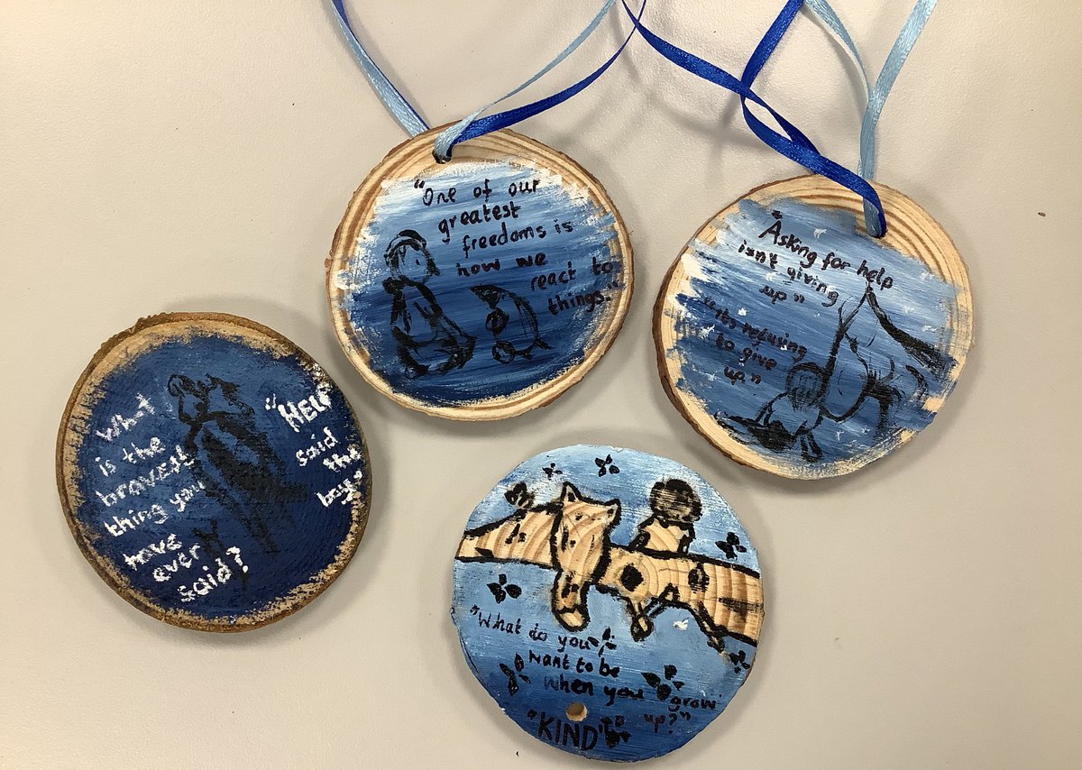 6O have been busy creating some <a href="/charliemackesy/">charlie mackesy</a> inspired art for children's mental health week, ready to hang in our community 💙