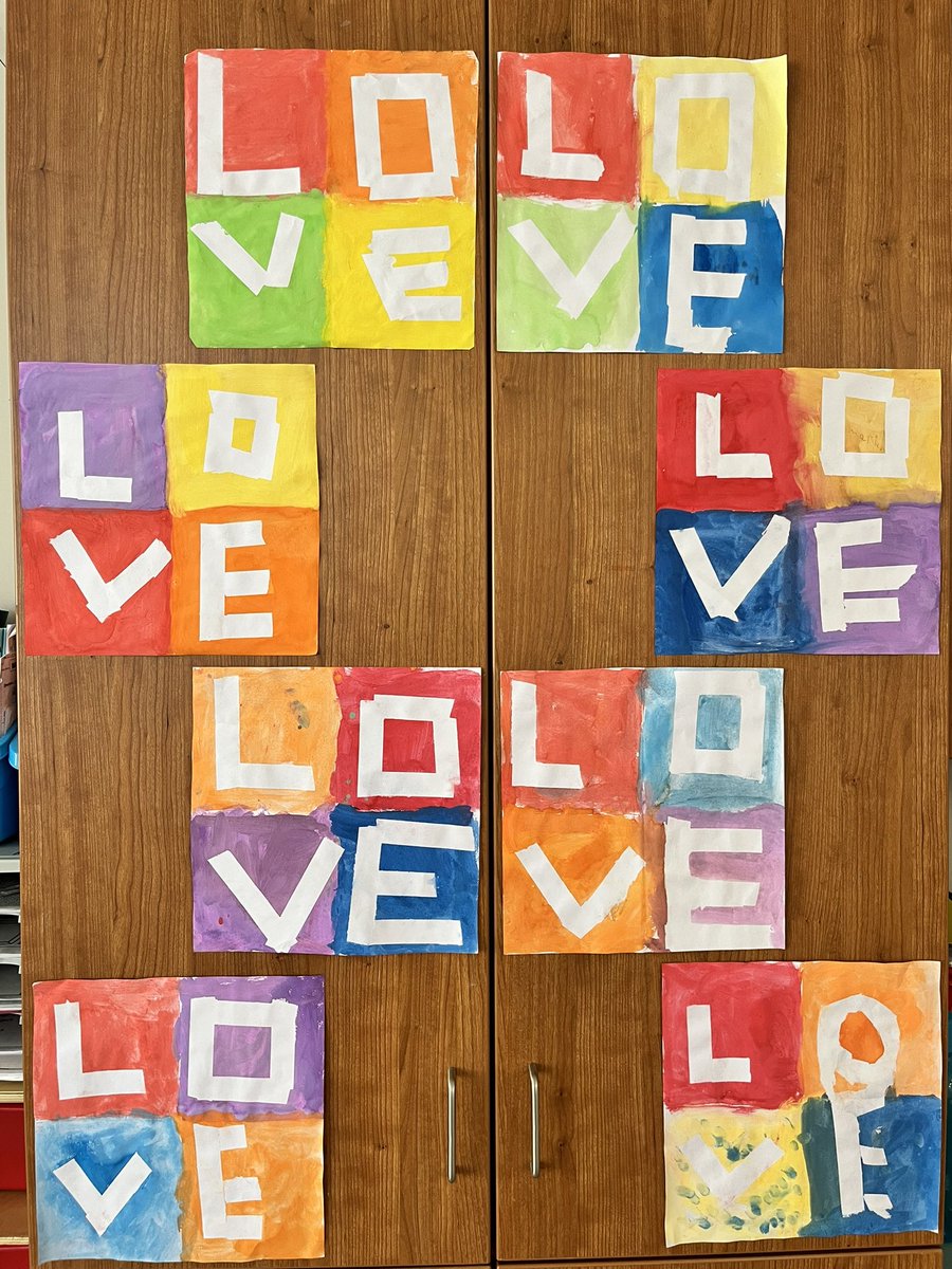 MrsCraigSSRCE's tweet photo. Love art inspired by the art of Robert Indiana ❤️ https://t.co/1OBUQHxfNd
