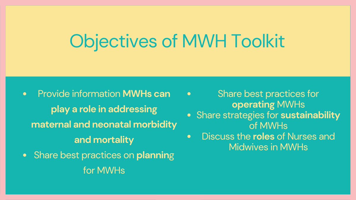 UMichGlobalNurs's tweet photo. For our 25th anniversary of serving as a PAHO/WHO Collaborating Center, we wanted to highlight our Maternity Waiting Home Toolkit! The Toolkit is a resource for communities and health systems that are considering MWHs to help improve maternal and newborn health. #PAHOWHO #UMSN https://t.co/aeGuCnYHan