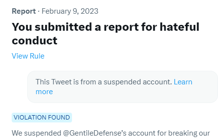 justsaybingo's tweet photo. This account has been #suspended: @GentileDefense (#GDL) #violationfound
#TheNoticing is an #antisemitic hashtag.  
#Hatefulconduct @ADL_Tracker https://t.co/U3RuOxpXHR