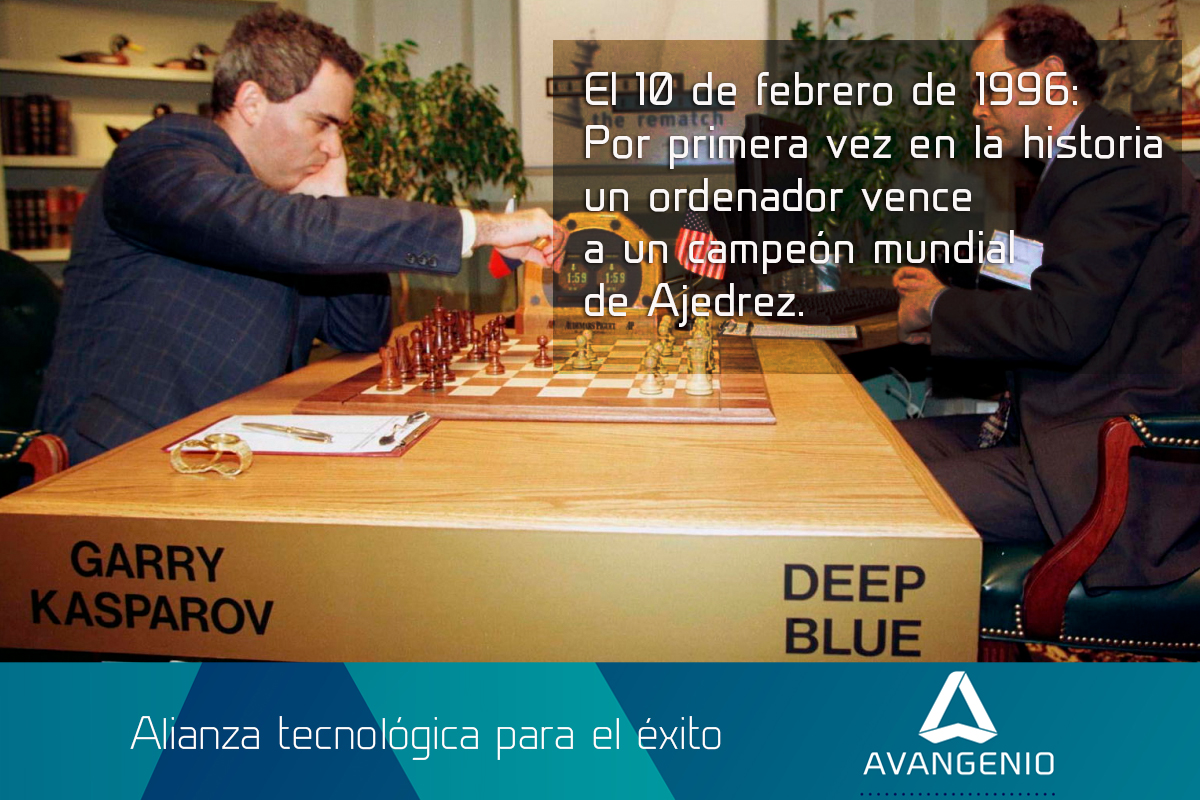 avangenio's tweet image. El 10 de febrero de 1996, En Filadelfia, Estados Unidos, Deep Blue vence al Gran Maestro y Campeón Mundial Garry Kasparov.
Es la primera vez en la historia que un ordenador vence a un campeón mundial de Ajedrez.  
 #HistoriaTech
