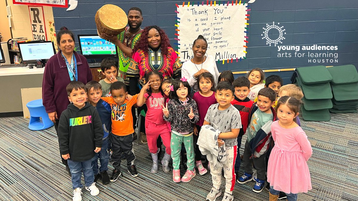 Thank you Eiland Elementary for inviting us to celebrate Black History Month with your students! Through Music, dance, and performance poetry, YAH Arts Partner @Expresschildren presented Black History from ancient Africa to modern-day Houston! @EilandKISD @Kleinisd