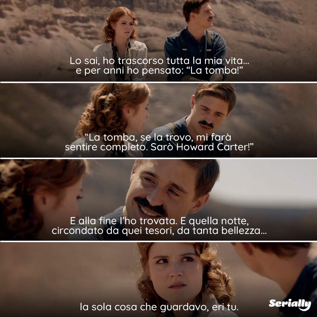 Serially_it's tweet photo. "Sei la nazionale del 2006" is for boys, "sei meglio del più grande ritrovamento archeologico del ventesimo secolo" is for men 🧡🏺#tutankhamun #tutankhamon #maxirons #amywren #serially https://t.co/a7a3XInzo5