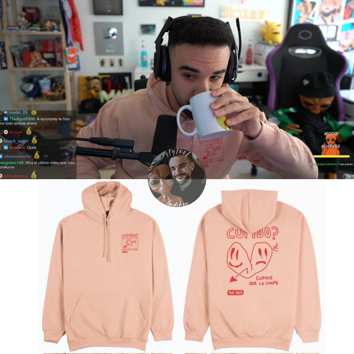styleofLmdshow's tweet photo. 🌿- Directo de ahora @illojuan 

- Sudadera con capucha cupidon't - @ogsbrand https://t.co/qT7A8REPky