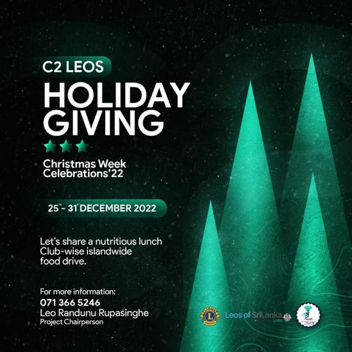306c2's tweet photo. Christmas Week Celebrations’22 was organized to provide street children with a nutritious meal. All C2 Leos joined the club-wise islandwide food drive, "C2 LEOS HOLIDAY GIVING" from 25th to 31st December 2022 🦁🎄 

This was done to give them a nutritious treat for  Christmas! https://t.co/mI7N73CvHi