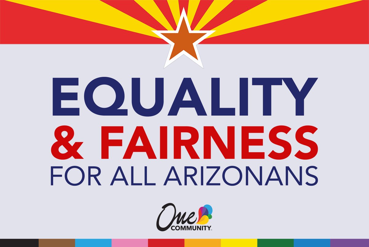 OneCommunityAZ's tweet photo. We are proud to support HB2739, The Equality and Fairness for all Arizonans Act, sponsored by @DrAmishShah to make equal protections in employment, housing and public accommodation a reality for all across our great state! https://t.co/F5Th5OYksX
#OpenAZ #LoveAZ https://t.co/OYwRl4rehx