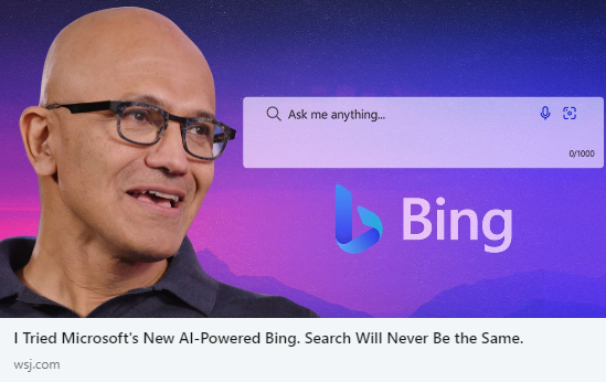 JordiRib1's tweet photo. I've always stressed how important competition is for the #Search industry because it leads to innovation that benefits users in this critical area for society. Many didn’t understand why we’d never give up. Now we're showing how @bing is pushing the industry forward. https://t.co/Egsy8orGut