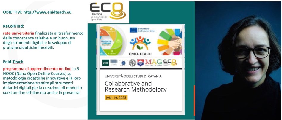 Prof. <a href="/mtconsoli/">Teresa Consoli</a> from #University #Catania presented ENID-TEACH at #CRUI meeting in #Bari  

You can download her intervention in PDF at geo.uniud.it/eventi/geo-202… just clicking on her name in the A section of the roundtable program