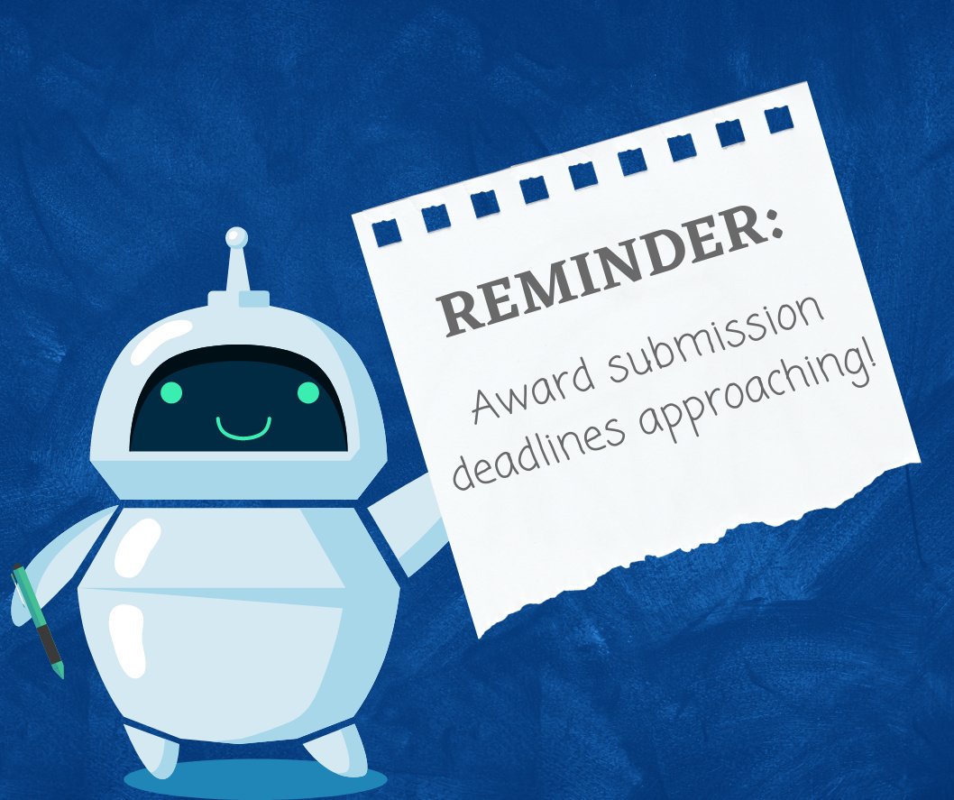 REMINDER: Submissions for the Dean's List Award and Woodie Flowers Award close TODAY, Feb 9, at 3:00pm ET. The FIRST Impact Award closes on Feb 16 at 3:00pm ET! Be sure to get your submissions in before the deadlines. For more information, visit: hubs.ly/Q01B2zMs0