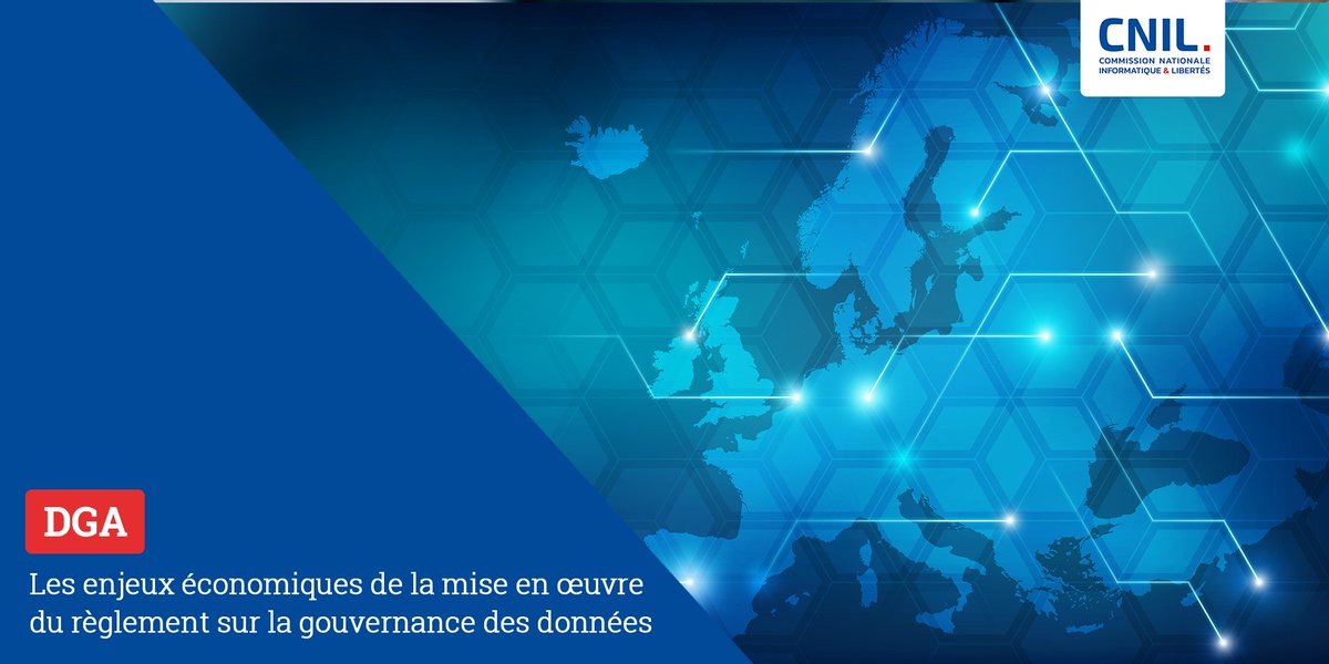 #DGA #DataGovernanceAct : dans la perspective de la mise en œuvre de ce nouveau règlement européen, la CNIL publie une étude économique destinée aux professionnels 👉 cnil.fr/fr/les-enjeux-…