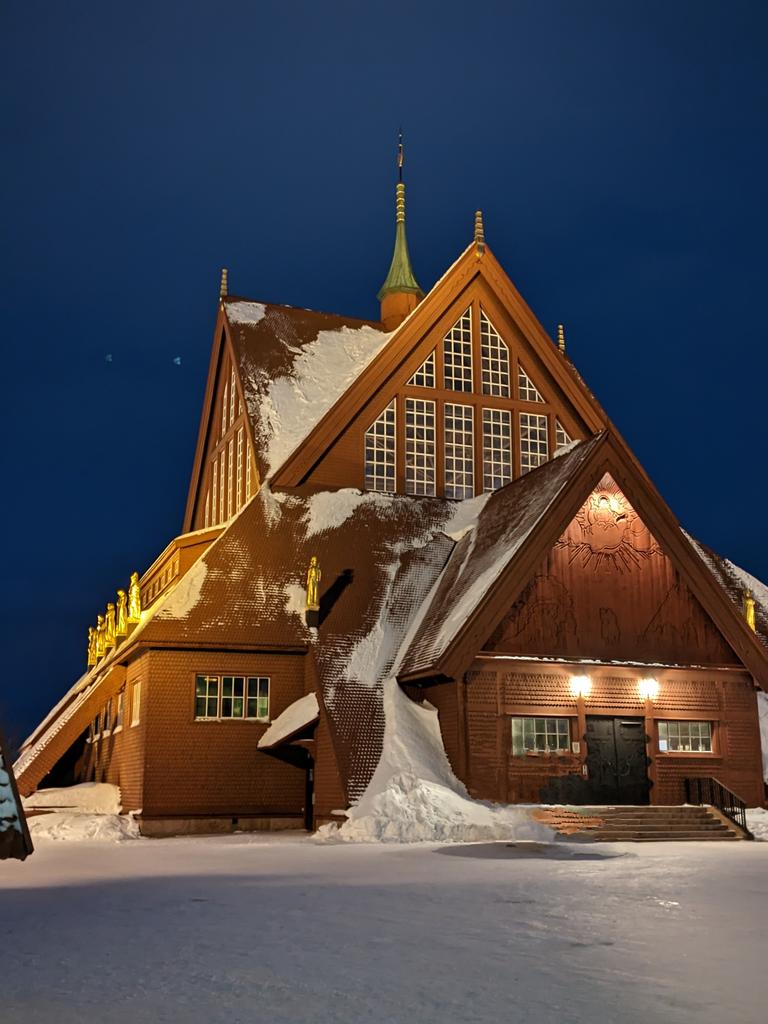 Kiruna Kirche im Winter