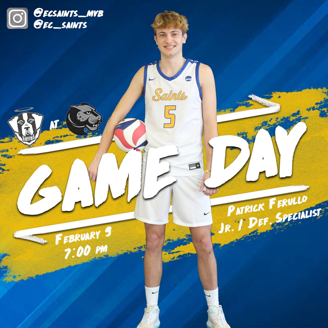 The wait for EC Men's Volleyball to get back to the court is over!! EC MVB makes the short trip to Wentworth for a battle in the COF and the GNAC tonight at 7:00 p.m.!! #GoECSaints